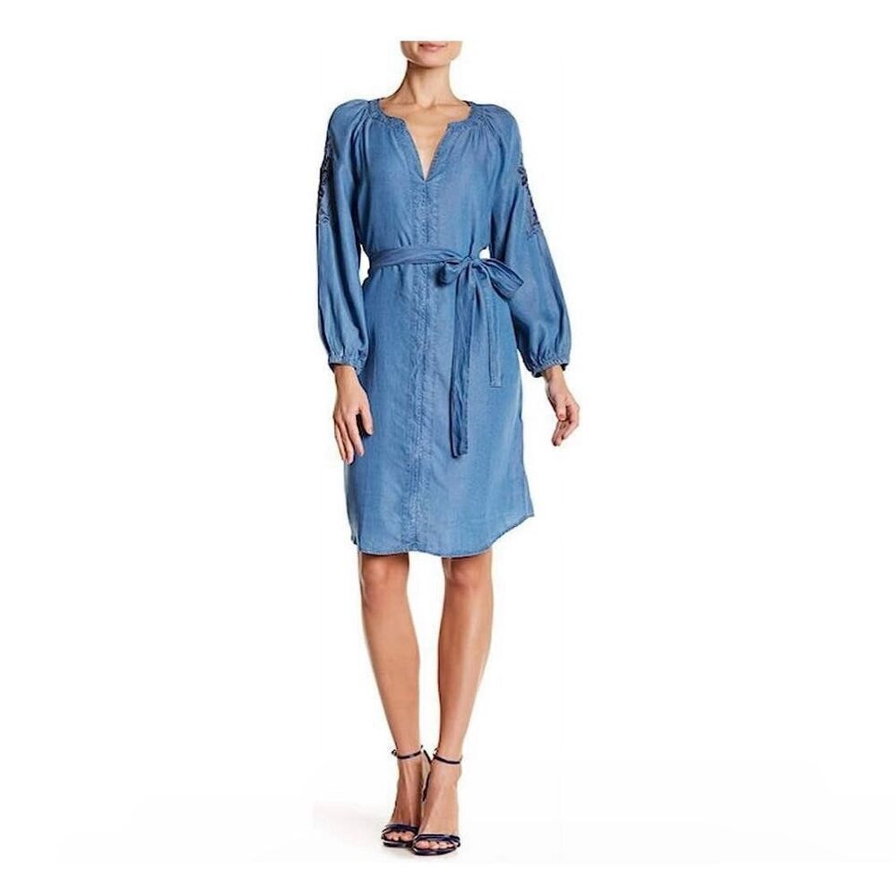 ✨Hope & Harlow Women’s Sz 8 Dress Chambray Long Sleeve✨